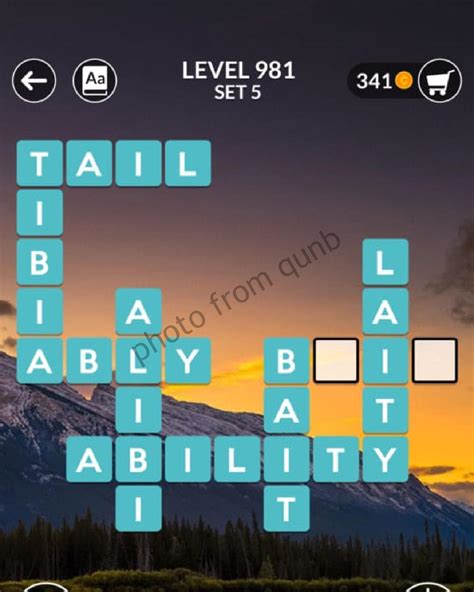 Wordscapes Level 981 Answers [ + Bonus Words ] .